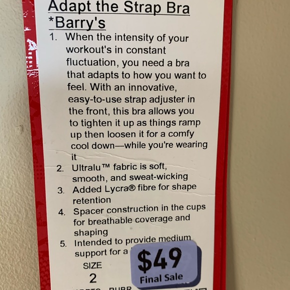 Lululemon x Barry’s Adapt The Strap sports bra - Picture 3 of 3